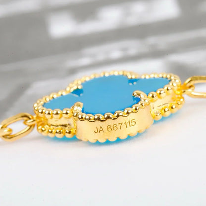 [ElanLuxe Jewelry] CLOVER 5 MOTIF TURQUOISE BRACELET COLLECTION