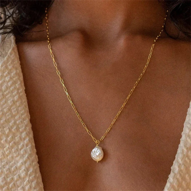 [ElanLuxe]Angelica Freshwater Pearl Necklace
