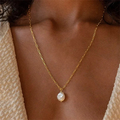 [ElanLuxe]Angelica Freshwater Pearl Necklace