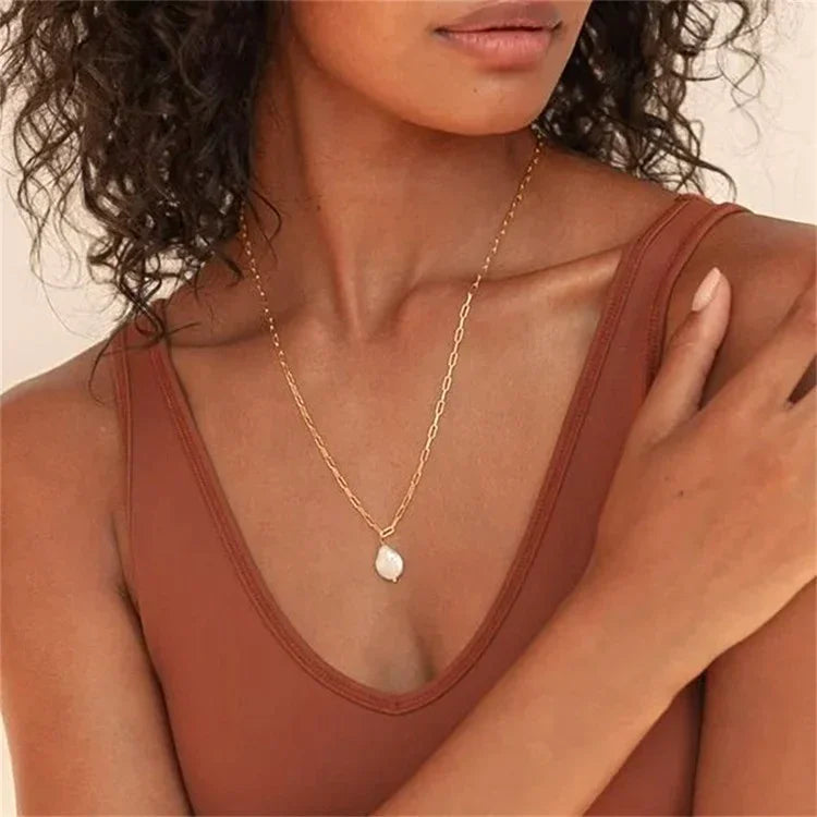 [ElanLuxe]Angelica Freshwater Pearl Necklace