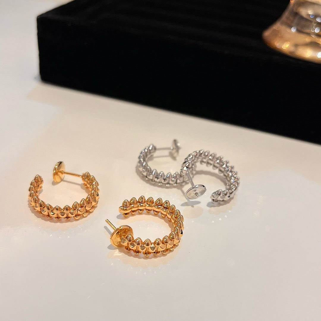 [ElanLuxe Jewelry]CLASH SMALL HOOP EARRINGS