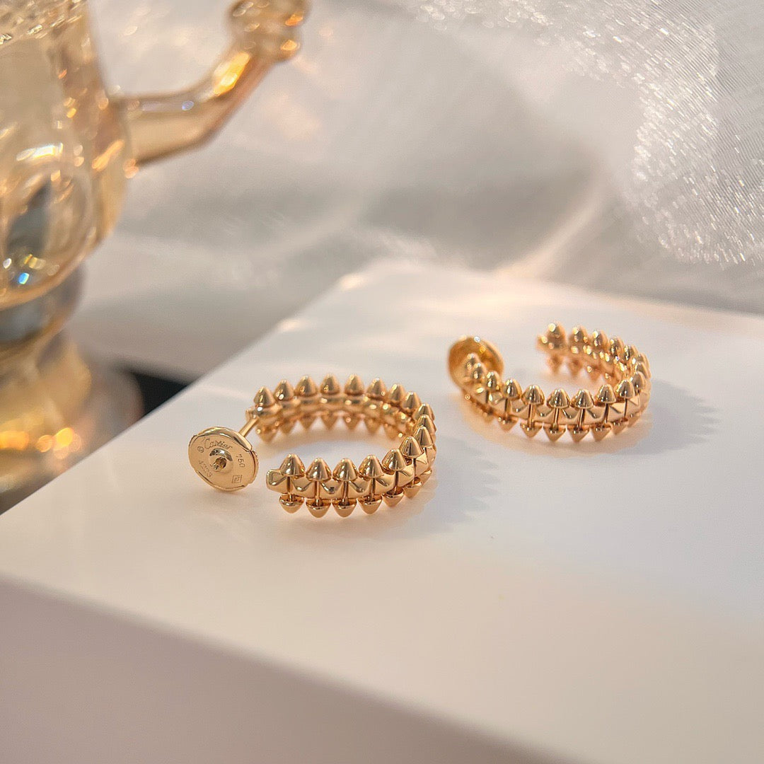 [ElanLuxe Jewelry]CLASH SMALL HOOP EARRINGS