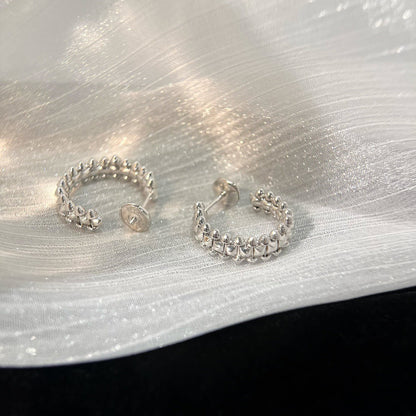 [ElanLuxe Jewelry]CLASH SMALL HOOP EARRINGS