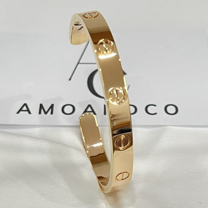 [ElanLuxe Jewelry]LOVE BRACELET 6.1MM OPEN CUFF