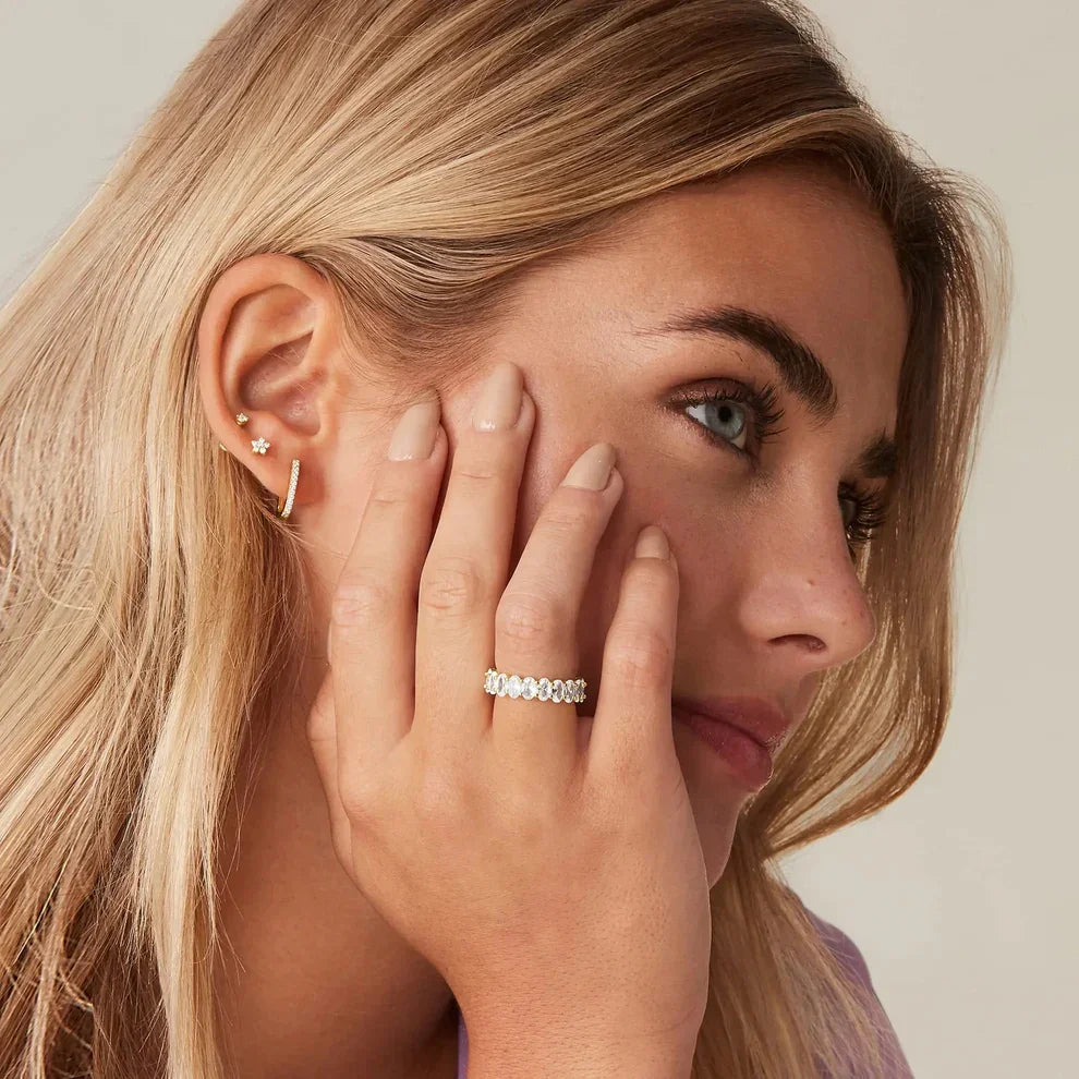 [ElanLuxe]Antoinette Diamond Simulant Gold Ring