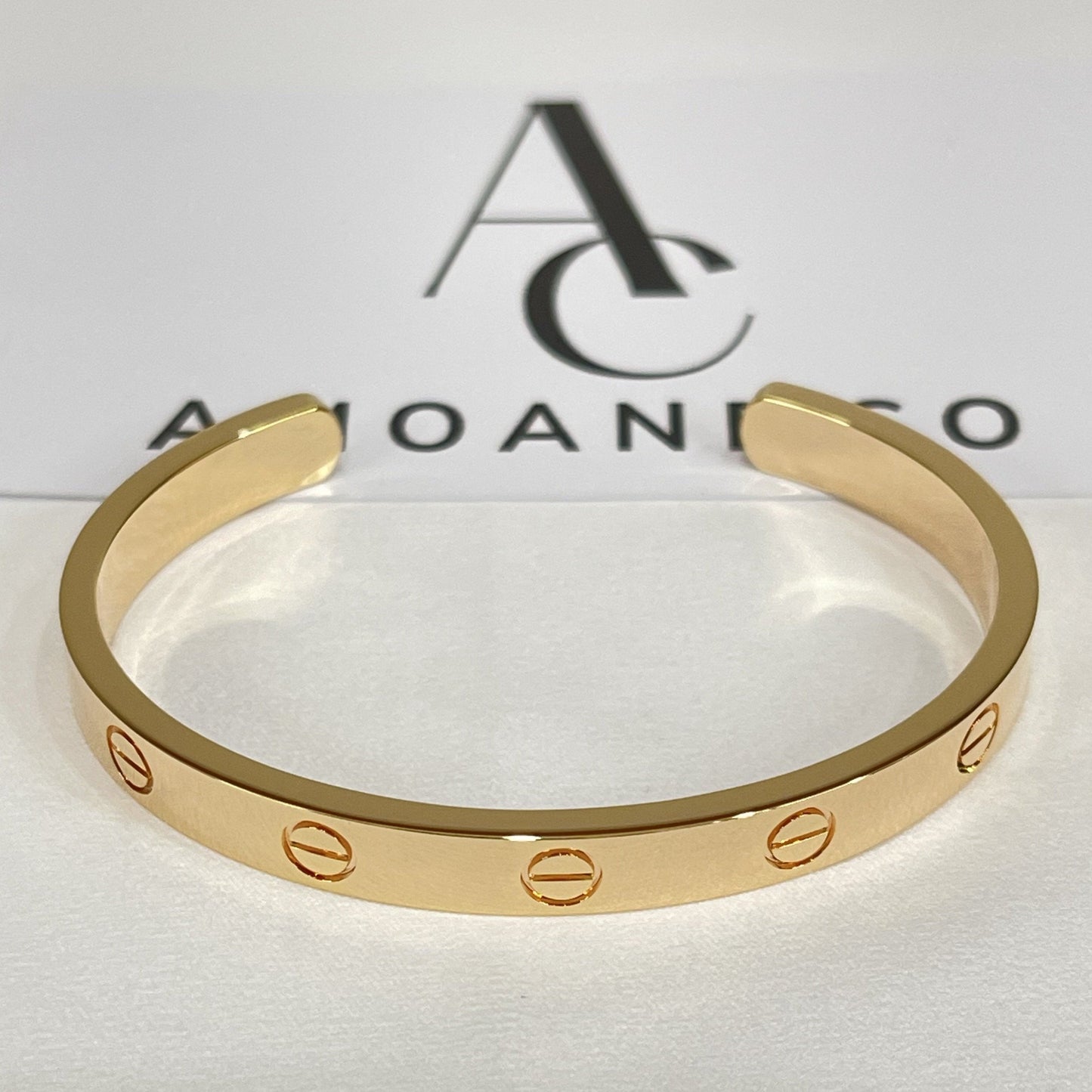 [ElanLuxe Jewelry]LOVE BRACELET 6.1MM OPEN CUFF