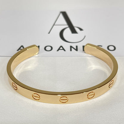 [ElanLuxe Jewelry]LOVE BRACELET 6.1MM OPEN CUFF