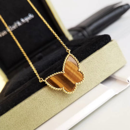 [ElanLuxe Jewelry] TIGER__ EYE BUTTERFLY NECKLACE