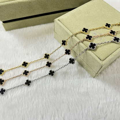 [ElanLuxe Jewelry]CLOVER 6 MOTIF  ONYXS BRACELET