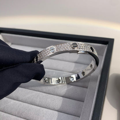 [ElanLuxe Jewelry]LOVE BRACELET 6.1MM DIAMOND-PAVED CERAMIC