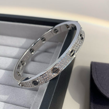 [ElanLuxe Jewelry]LOVE BRACELET 6.1MM DIAMOND-PAVED CERAMIC