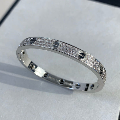 [ElanLuxe Jewelry]LOVE BRACELET 6.1MM DIAMOND-PAVED CERAMIC