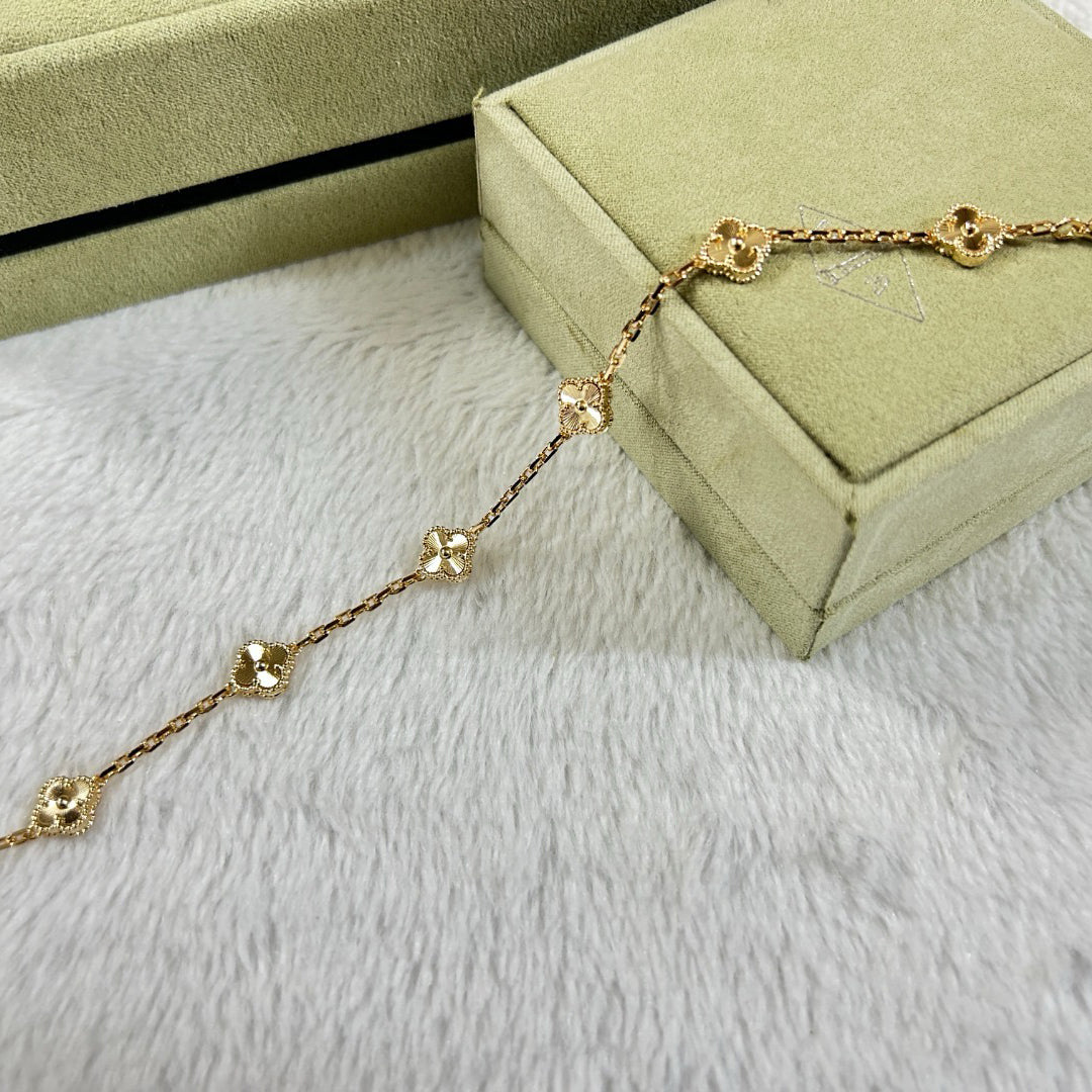[ElanLuxe Jewelry]CLOVER 6 MOTIF DIAMOND BRACELET
