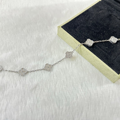 [ElanLuxe Jewelry]CLOVER 6 MOTIF DIAMOND BRACELET