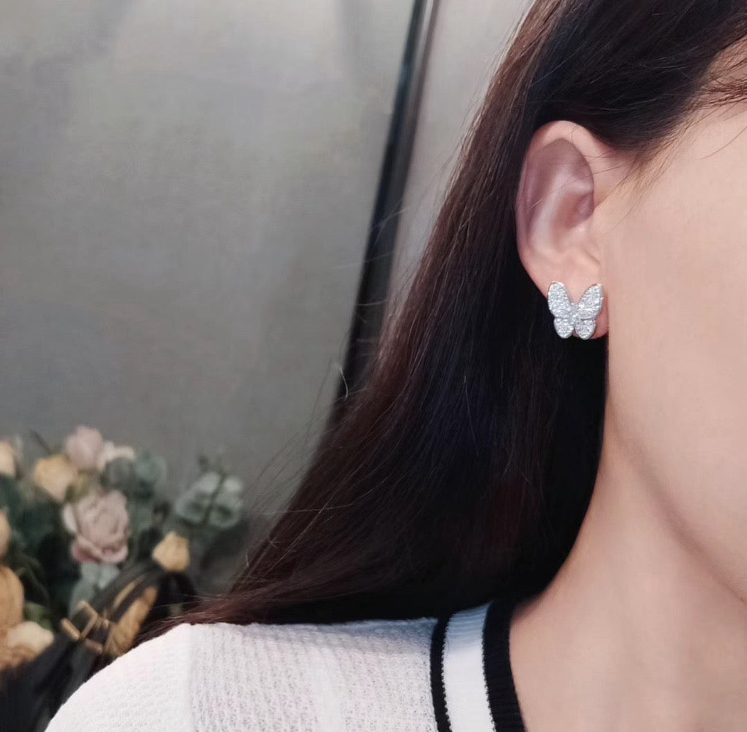 [ElanLuxe Jewelry]BUTTERFLY ALL DIAMOND EARRINGS