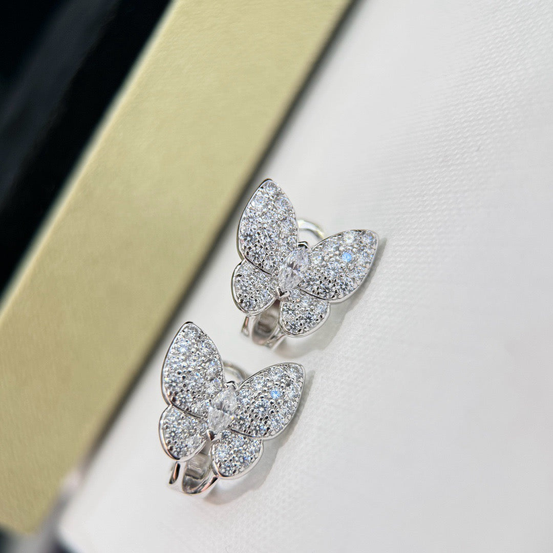 [ElanLuxe Jewelry]BUTTERFLY ALL DIAMOND EARRINGS