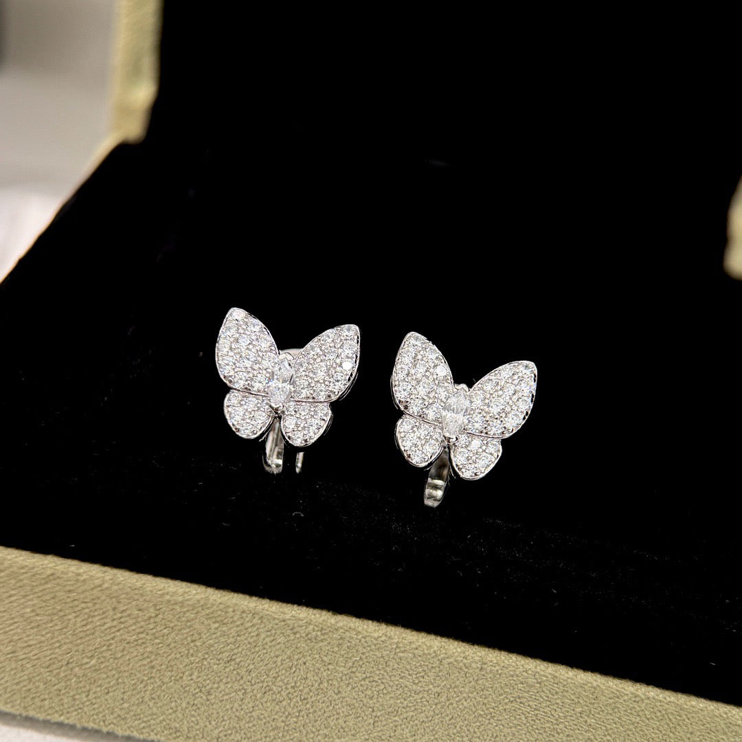 [ElanLuxe Jewelry]BUTTERFLY ALL DIAMOND EARRINGS