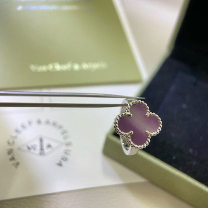 [ElanLuxe Jewelry]CLOVER  PURPLE VIOLET RING