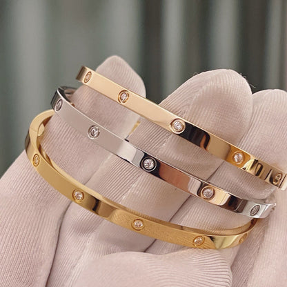 [ElanLuxe Jewelry]LOVE BRACELET 3.65MM 10 DIAMONDS