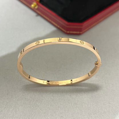 [ElanLuxe Jewelry]LOVE BRACELET 3.65MM 6 DIAMONDS