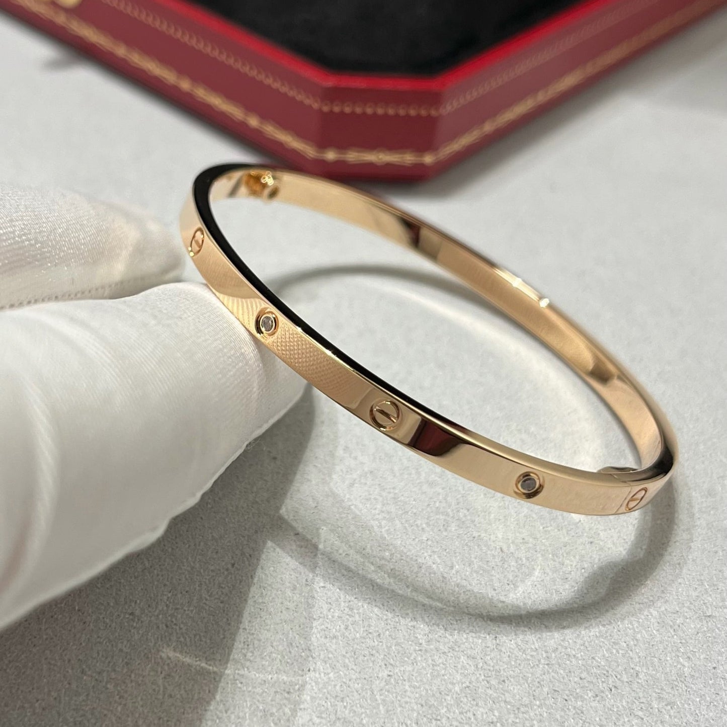 [ElanLuxe Jewelry]LOVE BRACELET 3.65MM 6 DIAMONDS