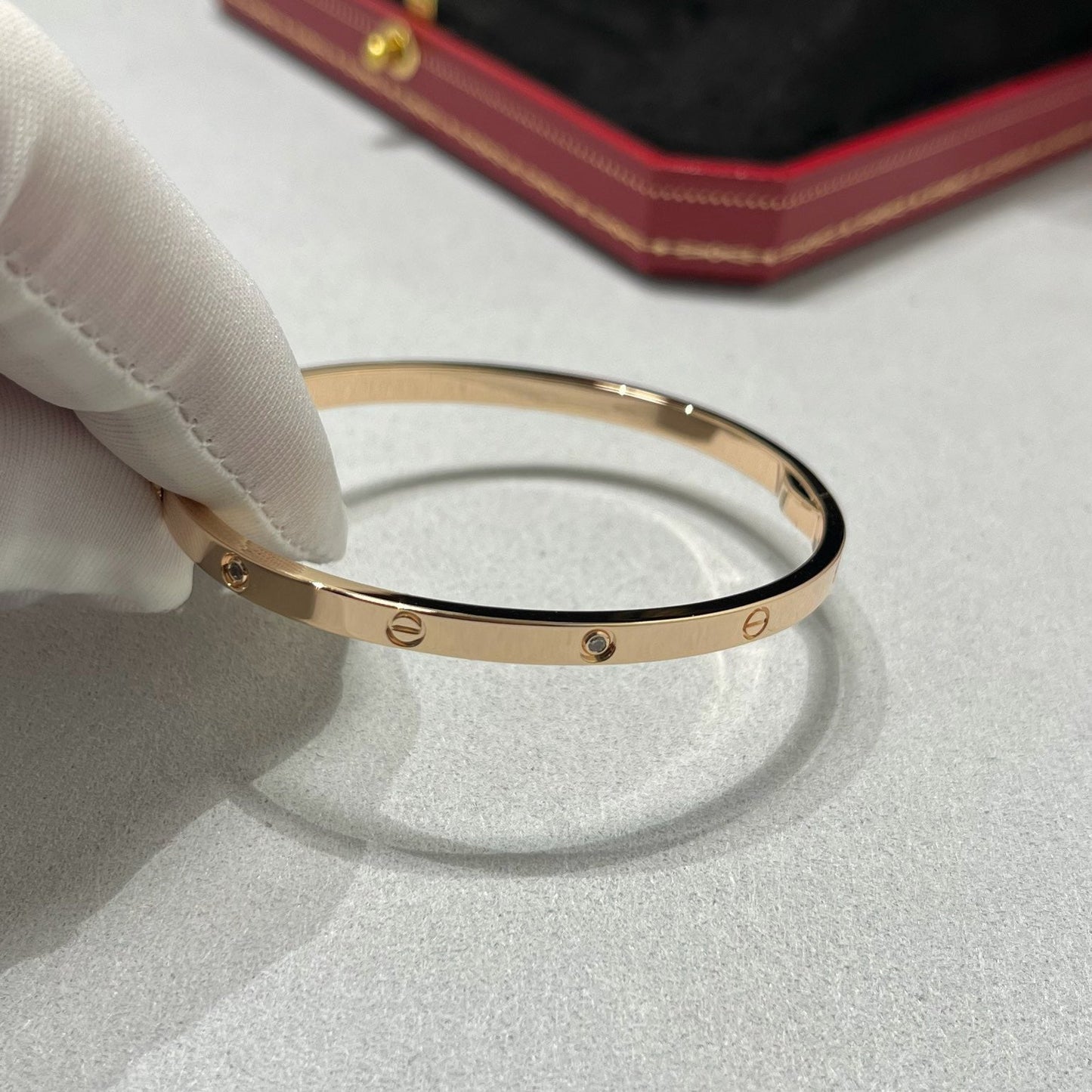 [ElanLuxe Jewelry]LOVE BRACELET 3.65MM 6 DIAMONDS