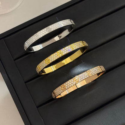 [ElanLuxe Jewelry] LOVE BRACELET 6.1MM DIAMOND-PAVED