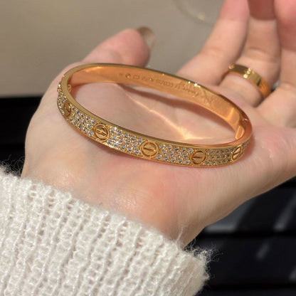 [ElanLuxe Jewelry] LOVE BRACELET 6.1MM DIAMOND-PAVED