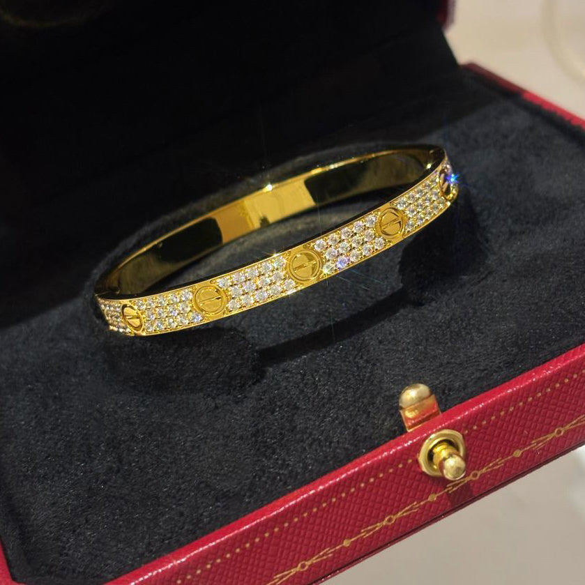 [ElanLuxe Jewelry] LOVE BRACELET 6.1MM DIAMOND-PAVED