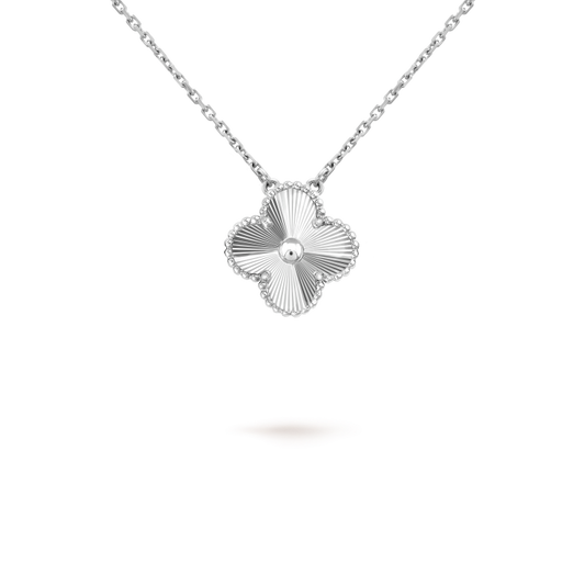 [ElanLuxe Jewelry]CLOVER 15MM NECKLACE SILVER COLLECTION