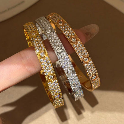 [ElanLuxe Jewelry]LOVE BRACELET 6.1MM DIAMOND-PAVED 10 BIG DIAMONDS