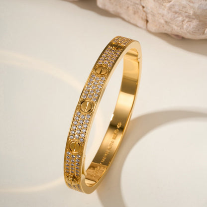 [ElanLuxe Jewelry] LOVE BRACELET 6.1MM DIAMOND-PAVED