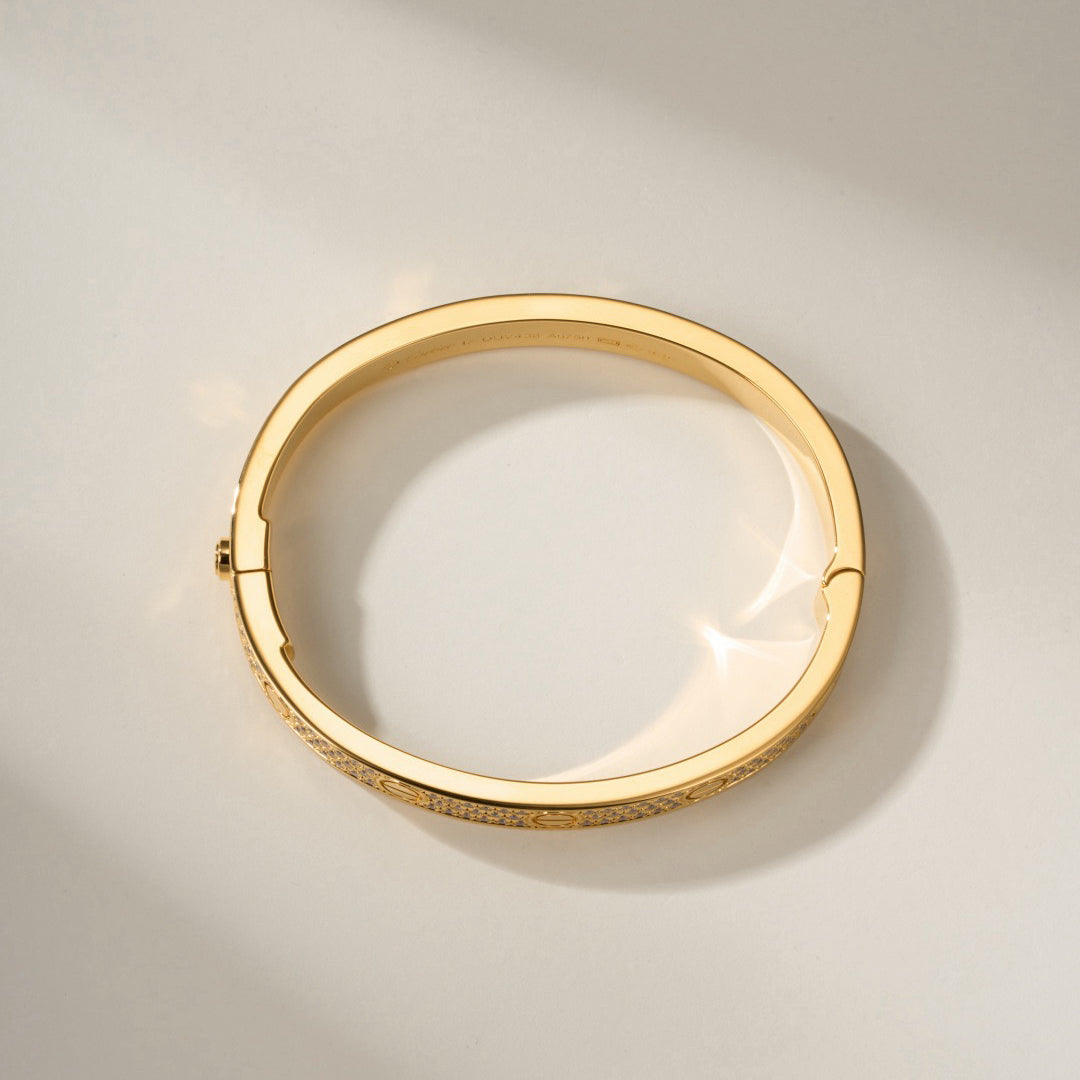 [ElanLuxe Jewelry] LOVE BRACELET 6.1MM DIAMOND-PAVED