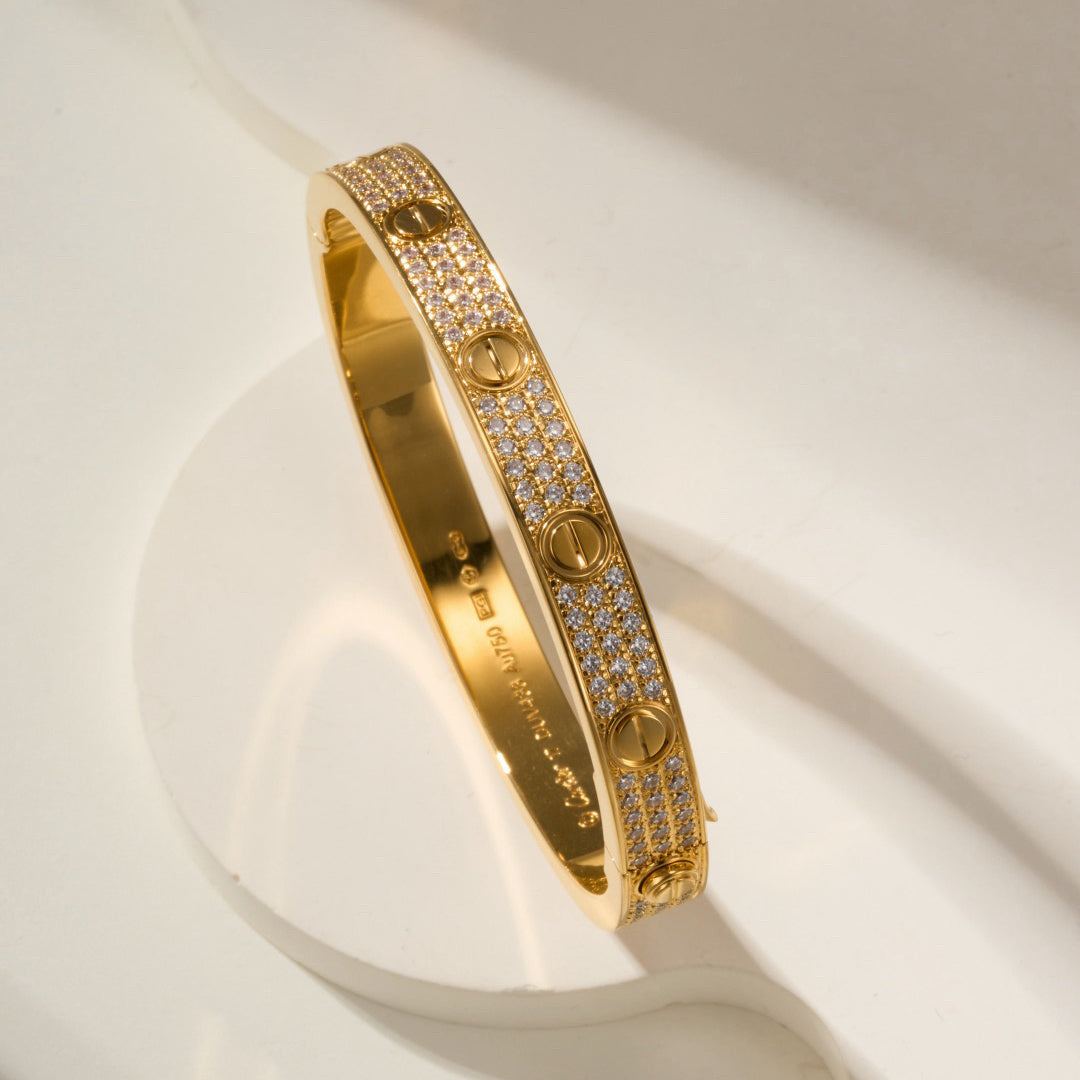 [ElanLuxe Jewelry] LOVE BRACELET 6.1MM DIAMOND-PAVED