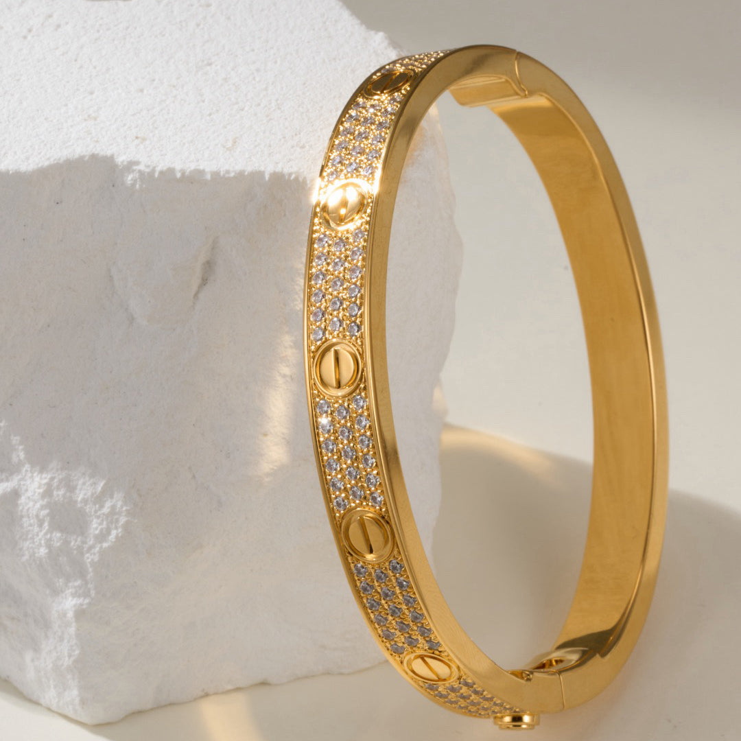 [ElanLuxe Jewelry] LOVE BRACELET 6.1MM DIAMOND-PAVED