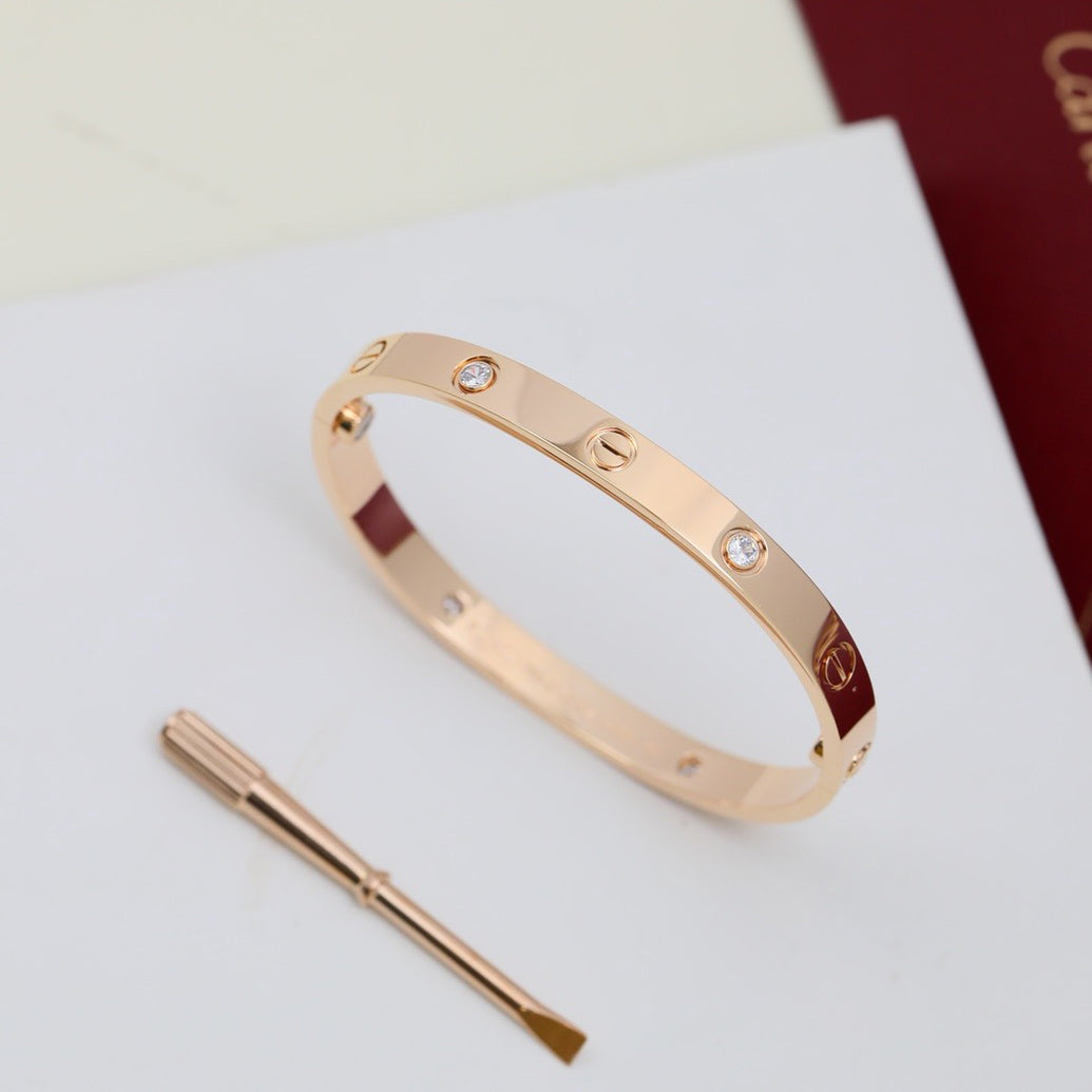 [ElanLuxe Jewelry]LOVE BRACELET 6.1MM 4 DIAMONDS