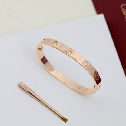 [ElanLuxe Jewelry]LOVE BRACELET 6.1MM 4 DIAMONDS