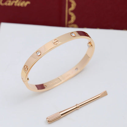 [ElanLuxe Jewelry]LOVE BRACELET 6.1MM 4 DIAMONDS