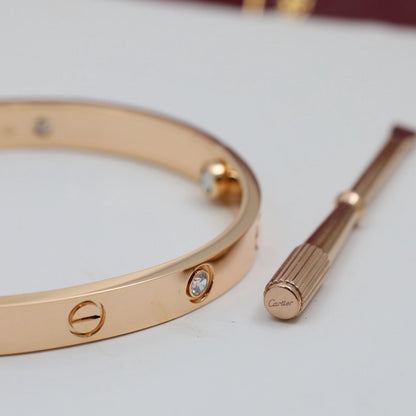 [ElanLuxe Jewelry]LOVE BRACELET 6.1MM 4 DIAMONDS