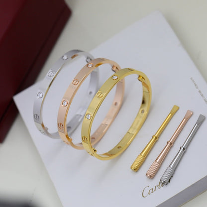 [ElanLuxe Jewelry]LOVE BRACELET 6.1MM 4 DIAMONDS