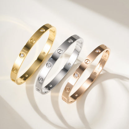 [ElanLuxe Jewelry]LOVE BRACELET 6.1MM 4 DIAMONDS