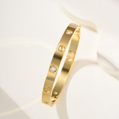 [ElanLuxe Jewelry]LOVE BRACELET 6.1MM 4 DIAMONDS