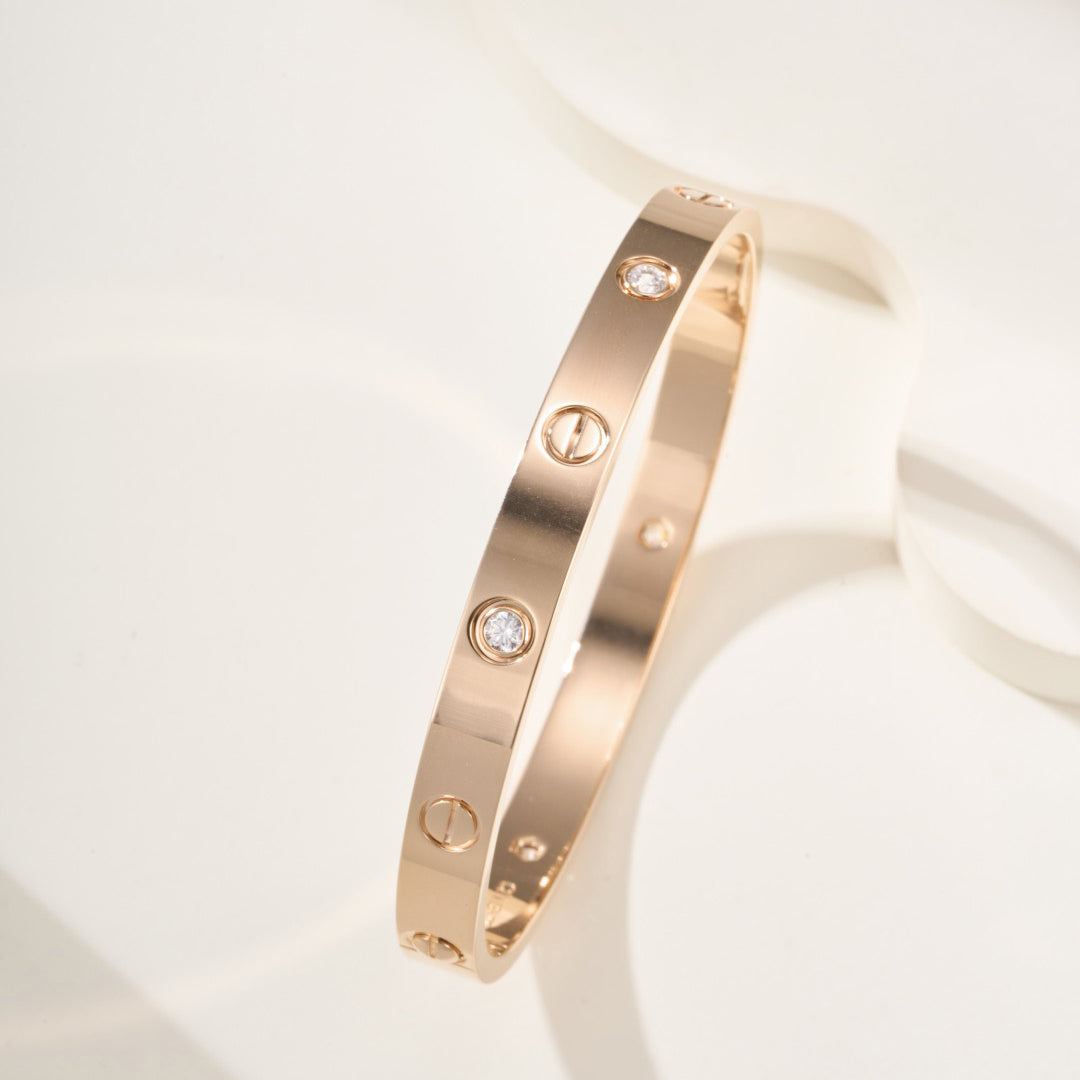 [ElanLuxe Jewelry]LOVE BRACELET 6.1MM 4 DIAMONDS