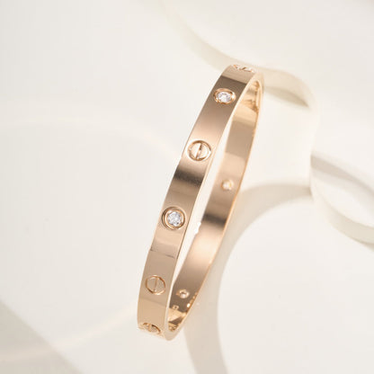 [ElanLuxe Jewelry]LOVE BRACELET 6.1MM 4 DIAMONDS