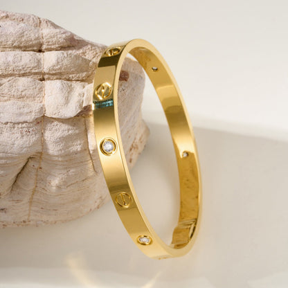 [ElanLuxe Jewelry]LOVE BRACELET 6.1MM 4 DIAMONDS