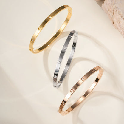 [ElanLuxe Jewelry]LOVE BRACELET 3.65MM 6 DIAMONDS