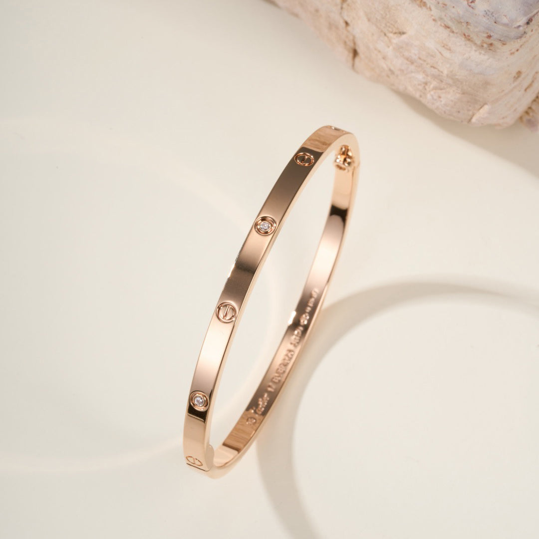 [ElanLuxe Jewelry]LOVE BRACELET 3.65MM 6 DIAMONDS