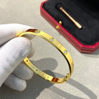 [ElanLuxe Jewelry]LOVE BRACELET 6.1MM 10 DIAMONDS