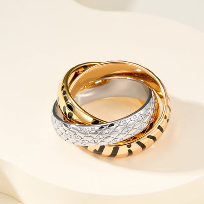 [ElanLuxe Jewelry]TRINITY  RING LEOPARD PRINT
