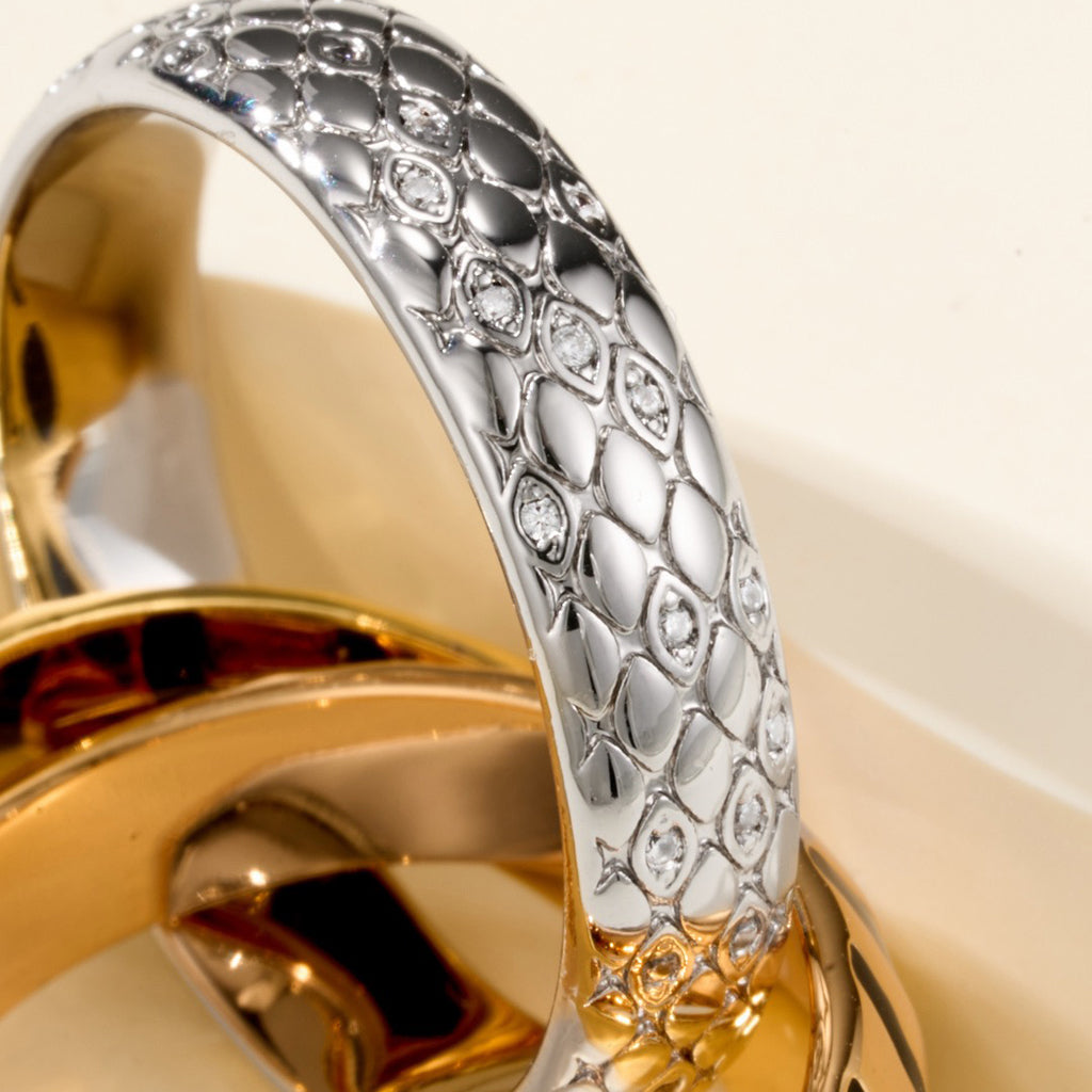 [ElanLuxe Jewelry]TRINITY  RING LEOPARD PRINT